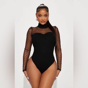 Sexy Long sleeve mesh bodysuit